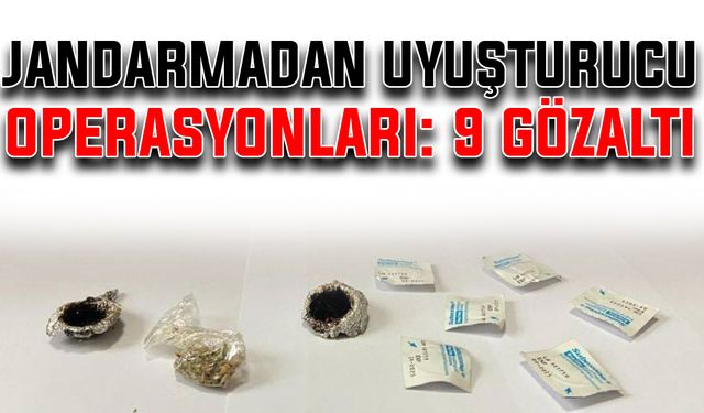 Jandarmadan uyuşturucu operasyonları: 9 gözaltı