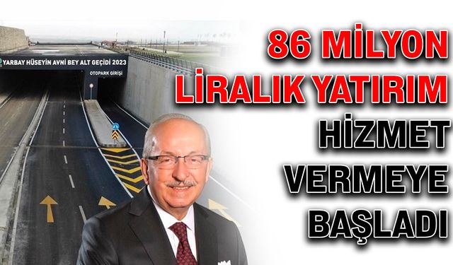 86 milyon liralık yatırım hizmet vermeye başladı