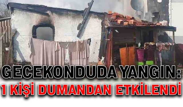 Gecekonduda yangın çıktı: 1 kişi dumandan etkilendi