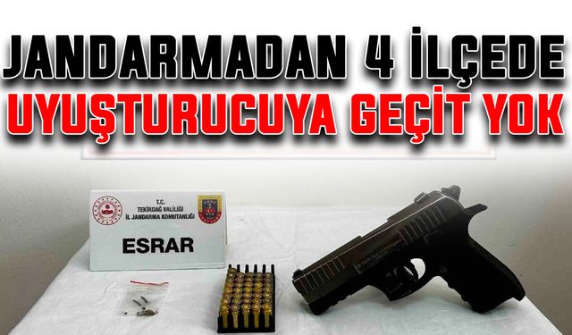 Jandarmadan 4 ilçede uyuşturucuya geçit yok