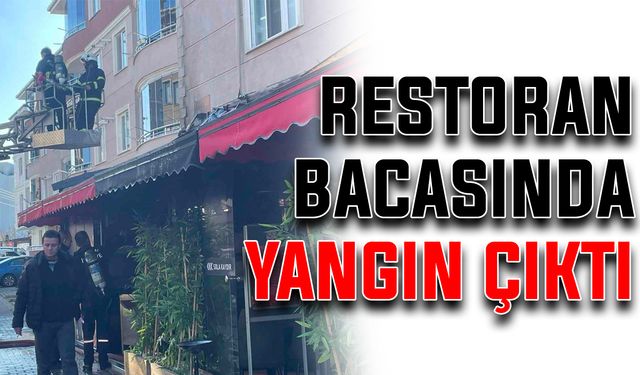 Restoran bacasında yangın çıktı