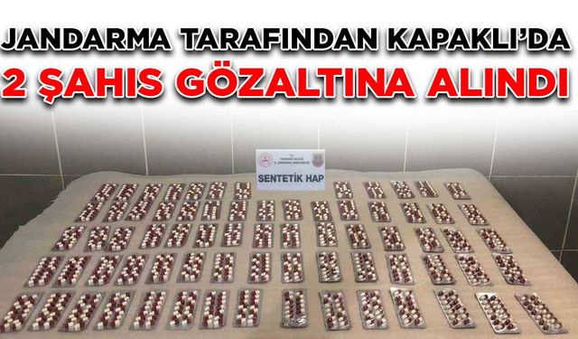 Jandarma tarafından Kapaklı’da iki şahıs gözaltına alındı