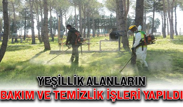 Yeşillik alanların bakım ve temizlik işlemleri yapıldı