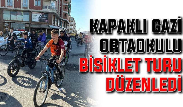 Kapaklı Gazi Ortaokulu bisiklet turu düzenledi