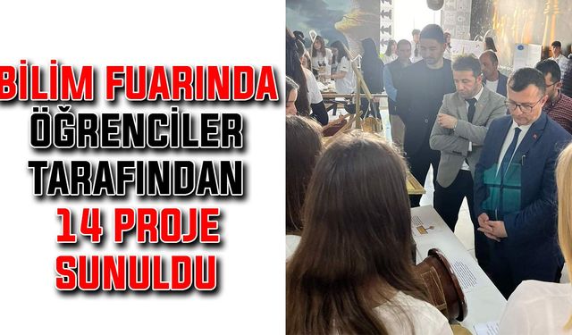 Bilim fuarında öğrenciler tarafından 14 proje sunuldu