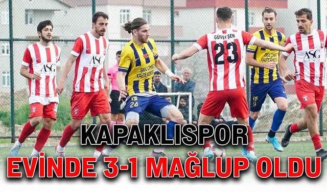 Kapaklıspor evinde 3-1 mağlup oldu