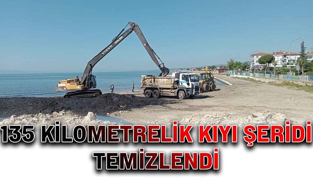 135 kilometrelik kıyı şeridi temizlendi