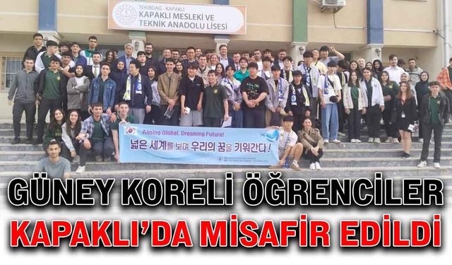 Güney Koreli öğrenciler Kapaklı’da misafir edildi