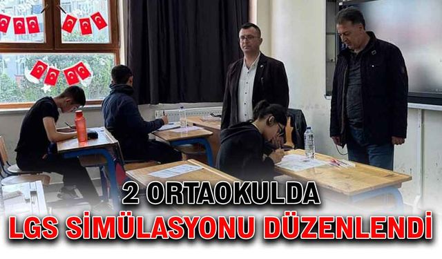 2 ortaokulda LGS simülasyonu düzenlendi