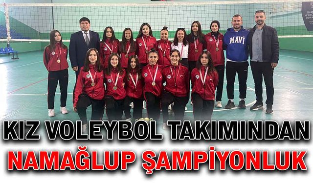 Kız voleybol takımından namağlup şampiyonluk