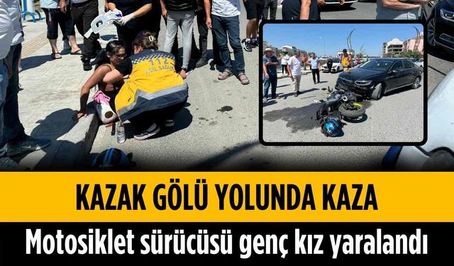 Motosiklet sürücüsü genç kız yaralandı