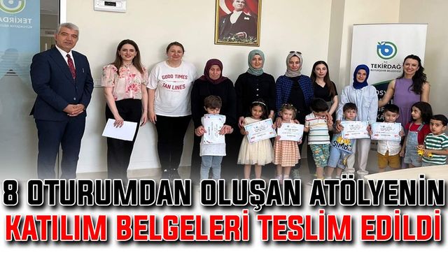 8 oturumdan oluşan atölyenin katılım belgeleri teslim edildi