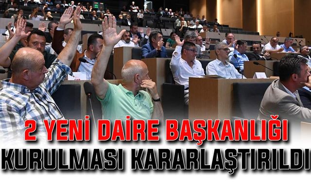 2 yeni daire başkanlığı kurulması kararlaştırıldı