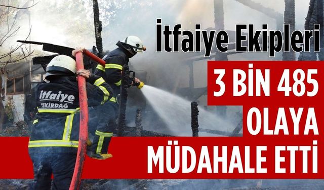 İtfaiye ekipleri 3 bin 485 olaya müdahale etti