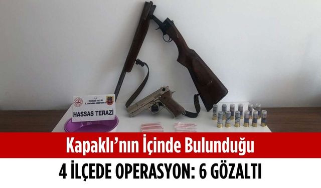 Kapaklı’nın içinde bulunduğu 4 ilçede operasyon: 6 gözaltı