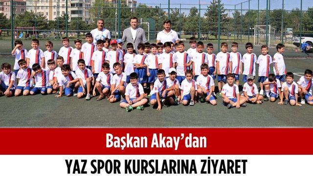 Başkan Akay’dan yaz spor kurslarına ziyaret