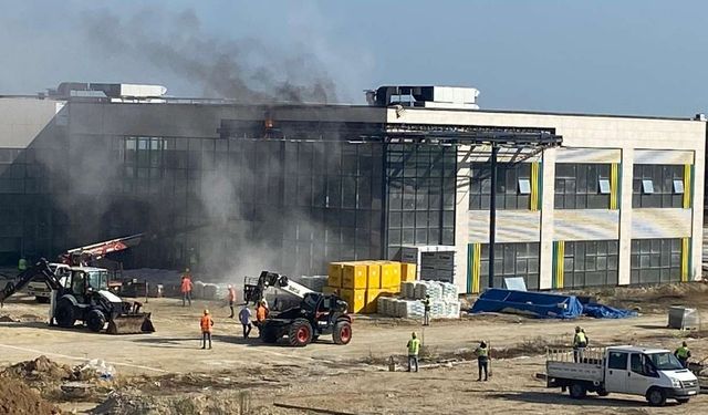 Yapımı süren Kapaklı Devlet Hastanesi’nde yangın