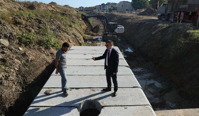 Millet Bahçesi Proje Alanında dere ıslah çalışması yapılıyor