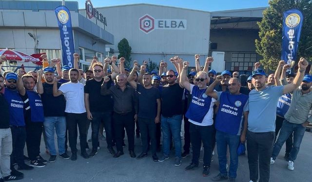 Elba Bant Fabrikası işçileri 2 gündür grevde