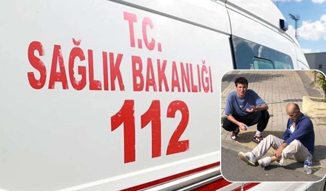 Ticari taksi ile çarpışan 72 yaşındaki motosiklet sürücüsü yaralandı