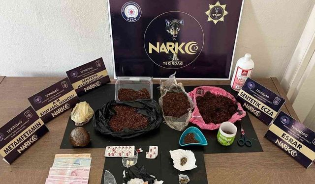 İş yerinde yapılan aramada uyuşturucu ele geçirildi