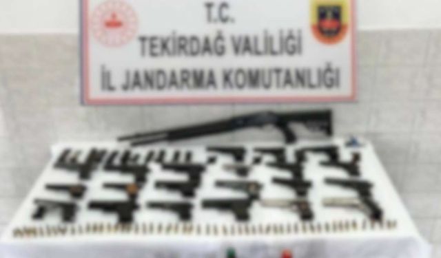 Jandarma tarafından 21 tane tabanca ve 1 tane av tüfeği ele geçirildi