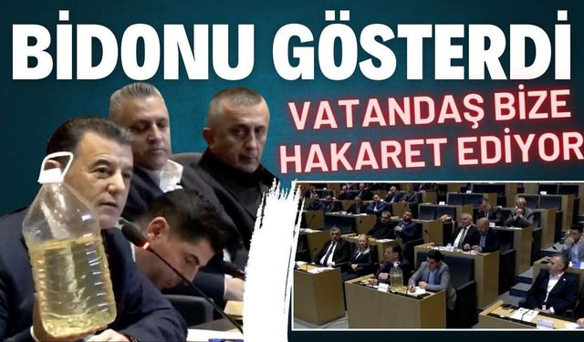 Başkan Çetin, su dolu bidonu gösterdi: Vatandaş bize hakaret ediyor