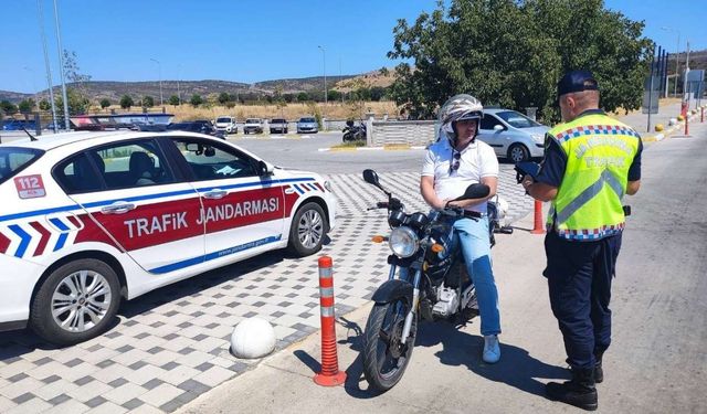 Jandarma tarafından 129 sürücü kontrol edildi: Ceza yağdı