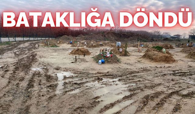 Kapaklı Yeni Şehir Mezarlığı bataklığa döndü