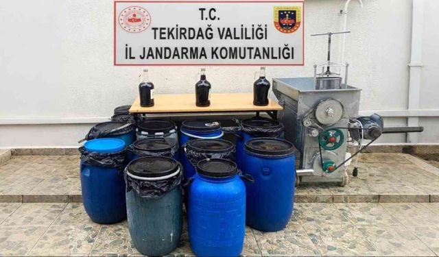 Yılbaşına günler kala 400 litre şarap ele geçirildi