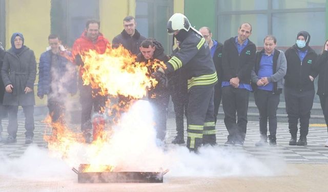 Yangın ve deprem eğitimi verildi