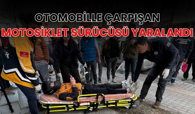 Kapaklı’da otomobil ile çarpışan motosiklet sürücüsü yaralandı