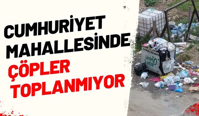 “Cumhuriyet Mahallesinde çöpler toplanmıyor”