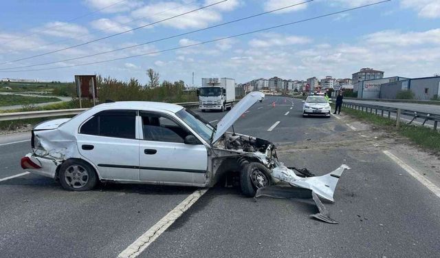 Kontrolden çıkan otomobil bariyere çarptı: 1 yaralı