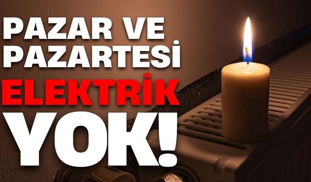Kapaklı’da pazar ve pazartesi günü elektrik kesintisi yaşanacak