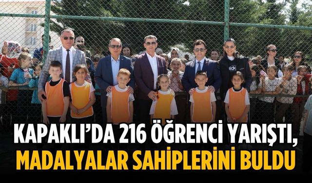 Kapaklı’da 216 öğrenci yarıştı, madalyalar sahiplerini buldu