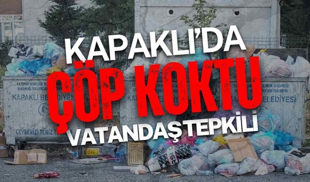 Kapaklı'da bayram öncesi çöpler koktu, vatandaş tepkili!