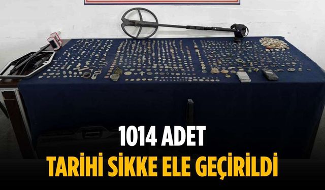 1014 adet tarihi sikke ele geçirildi