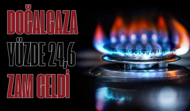 Doğalgaza yüzde 24,6 zam geldi