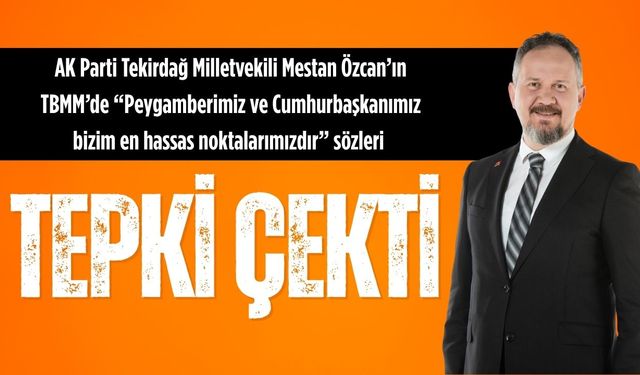 Mestan Özcan'ın Meclis'te kullandığı ifadeler tepki çekti