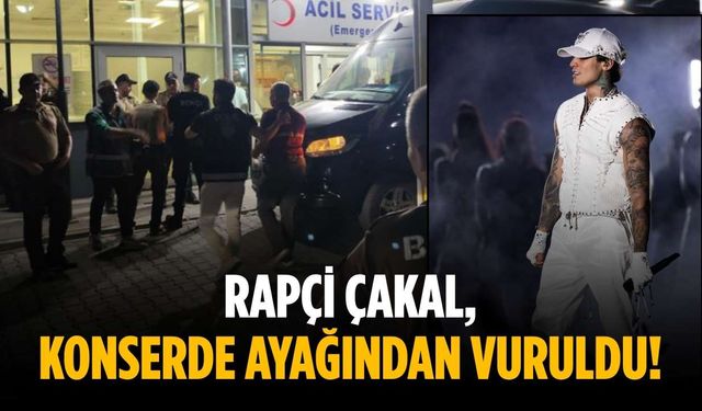 Rapçi Çakal, konserde ayağından vuruldu!