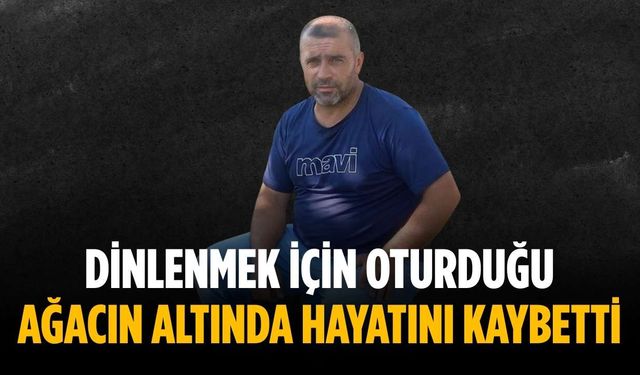 Dinlenmek için oturduğu ağacın altında hayatını kaybetti