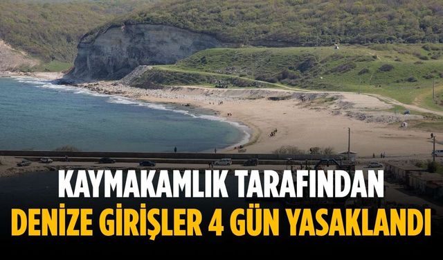 Kaymakamlık tarafından denize girişler 4 gün yasaklandı