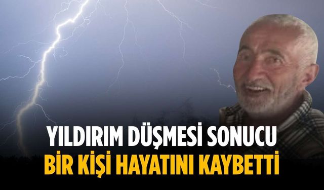 Yıldırım düşmesi sonucu bir kişi hayatını kaybetti