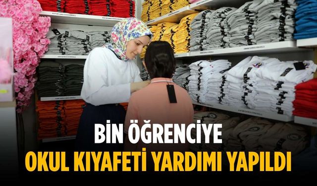 Bin öğrenciye okul kıyafeti yardımı yapıldı