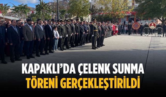 Kapaklı’da çelenk sunma töreni gerçekleştirildi