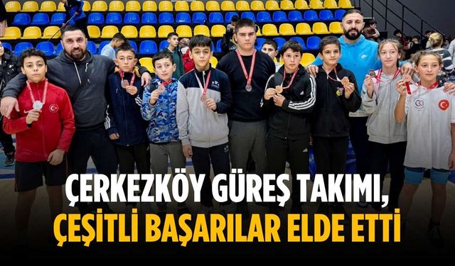 Çerkezköy Güreş Takımı, çeşitli başarılar elde etti