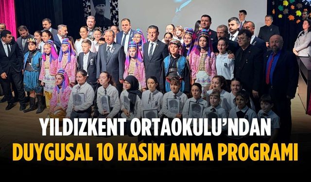 Yıldızkent Ortaokulu’ndan duygusal 10 Kasım anma programı