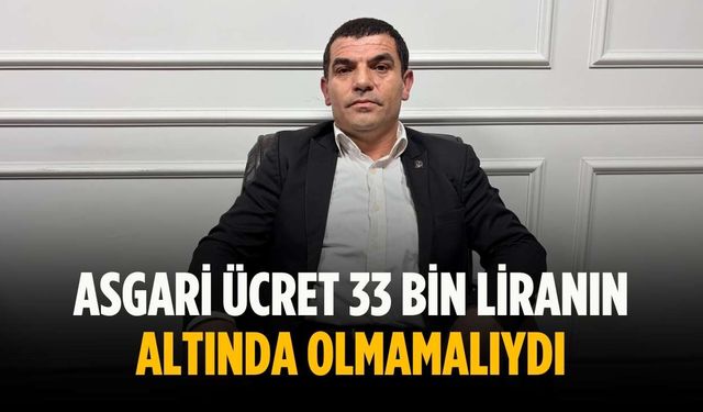 “Asgari ücret 33 bin liranın altında olmamalıydı”