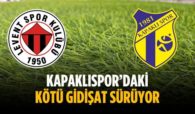 Kapaklıspor’daki kötü gidişat sürüyor